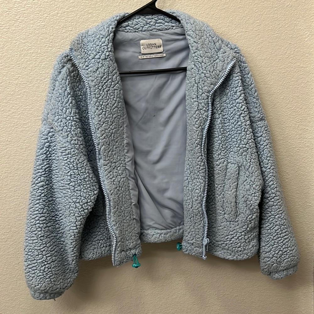 Fleece cropped jacket